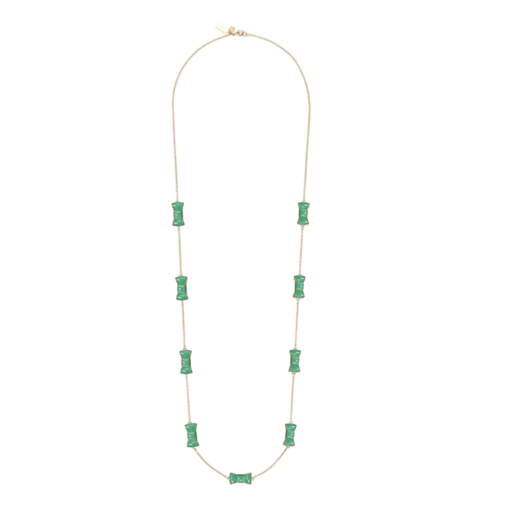 KATE SPADE Ready Set Bow Scatter Rosary Bow Necklace